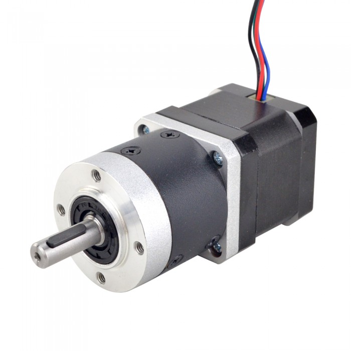 Motor paso a paso de doble eje Nema 17 con 10:1 caja de cambios planetaria de alta precisión longitud 39 mm 39 Ncm