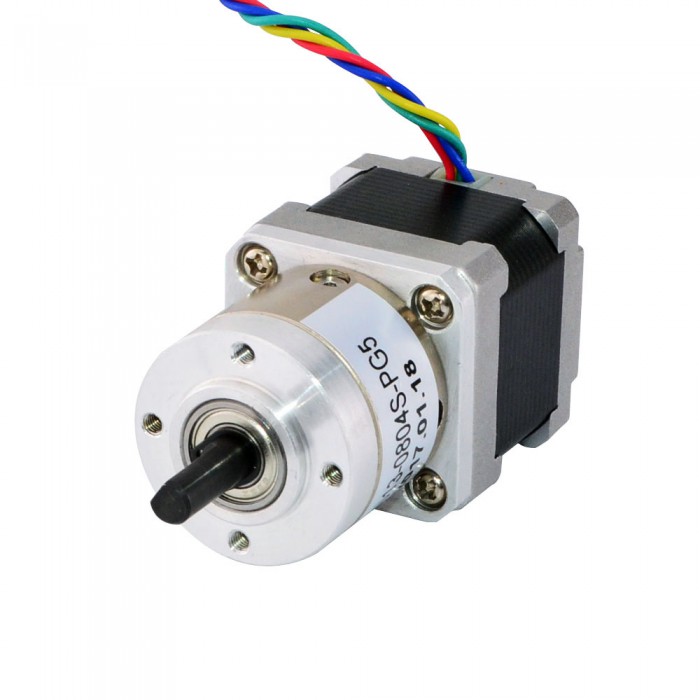 Motor paso a paso Nema 14 bipolar con caja de cambios planetaria 5:1 longitud 33 mm 18 Ncm 5,4 V