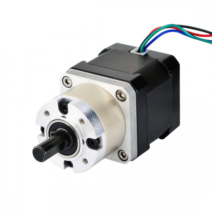 Motor paso a paso Nema 17 bipolar con caja de cambios planetaria 5:1 longitud 38 mm 36 Ncm 1,68 A 2,8 V