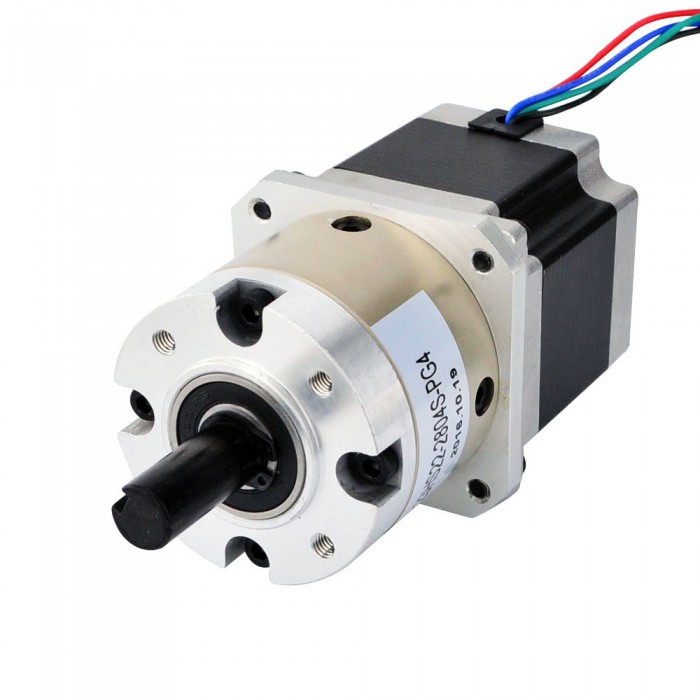 Motor paso a paso Nema 23 bipolar con caja de cambios planetaria 4:1 longitud 56 mm 1,25 Nm 2,8 A 2,6V