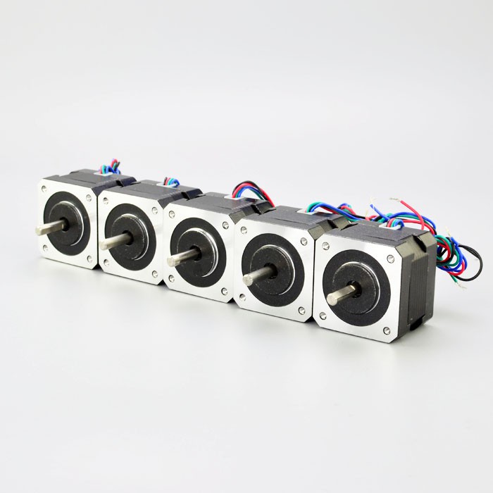 5 Piezas Nema 17 Motor paso a paso Bipolar 1,8 grados 26Ncm 0,4A 12V 42x42x34mm 4 cables