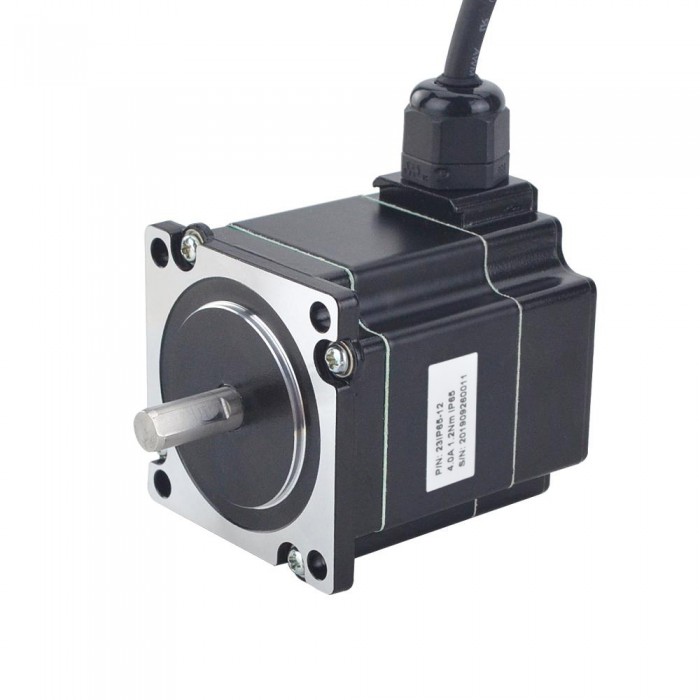 Motor paso a paso resistente al agua Nema 23 1,8 grados 4.0A 1.2Nm serie P IP65 motor paso a paso resistente al agua