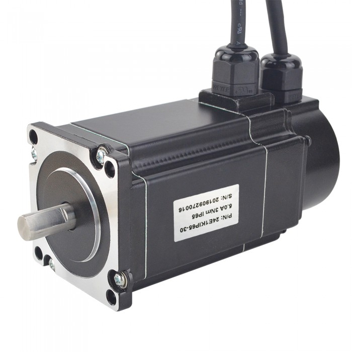 Motor paso a paso de circuito cerrado Nema 24 a prueba de agua serie P IP65 1,8 grados 3Nm 5,0A 2 Fase con codificador 1000CPR