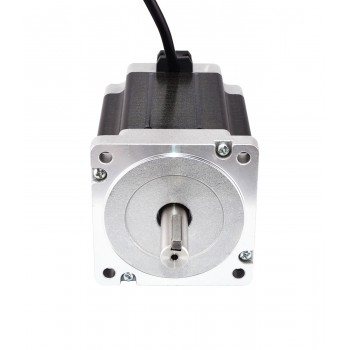 Nema 34 Motor paso a paso CNC bipolar 1.8 grados 5V 8.5Nm 5A 86x114mm 4 cables chavetero doble eje