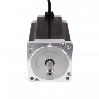 Motor paso a paso Nema 34  bipolar 1,8 grados 5V 13Nm 5A 86x86x150mm chavetero doble eje