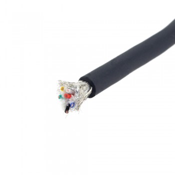 Cable de extensión de codificador blindado de alta flexibilidad AWG n.º 24 y motor paso a paso de conector