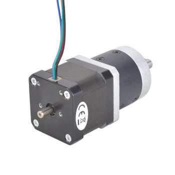 Motor paso a paso de doble eje Nema 17 con 10:1 caja de cambios planetaria de alta precisión longitud 39 mm 39 Ncm