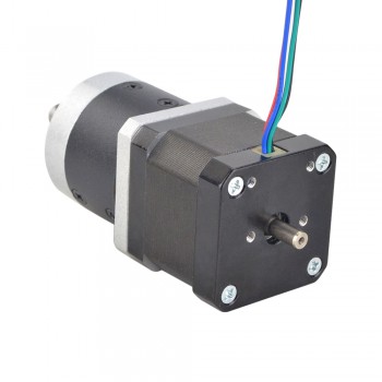 Motor paso a paso de doble eje Nema 17 con 10:1 caja de cambios planetaria de alta precisión longitud 39 mm 39 Ncm