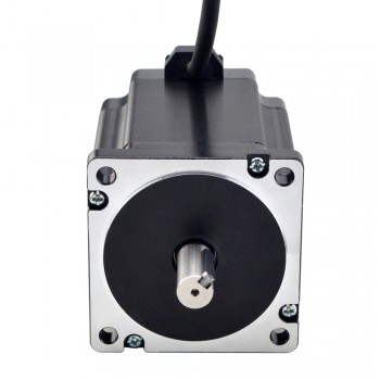 Motor paso a paso Nema 34 S Series 1,8 grados 8,5 Nm 6,0 A, 2 fases, eje de chavetero, 4 cables