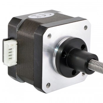 Actuador de motor paso a paso lineal externo Nema 17, 1,8 grados, 0,4 A, 26 Ncm tornillo de plomo de 12V 200 mm