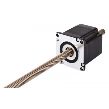 Actuador lineal de motor paso a paso no cautivo Nema 23 Bipolar 0,7Nm 2,0A 3,26V Tornillo de revolución de plomo 300 mm