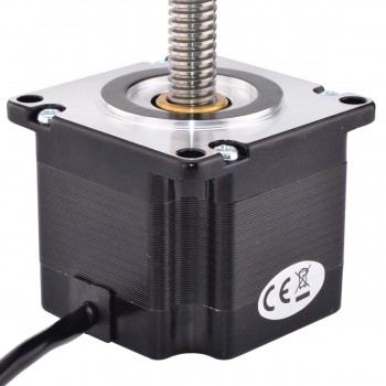 Actuador lineal de motor paso a paso no cautivo Nema 23 Bipolar 0,7Nm 2,0A 3,26V Tornillo de revolución de plomo 300 mm