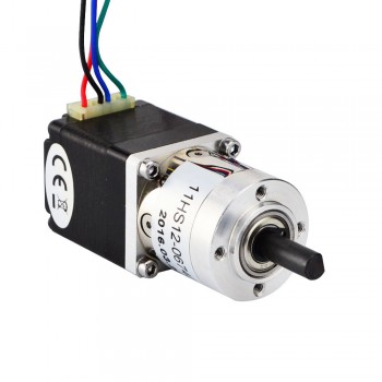 Motor paso a paso con engranaje Nema 11 longitud 31 mm 6 Ncm 3,8 V con eje doble de caja de cambios planetaria 5:1