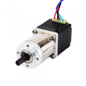 Motor paso a paso con engranaje Nema 11 bipolar longitud 31 mm 7 Ncm con caja de cambios planetaria 14:1