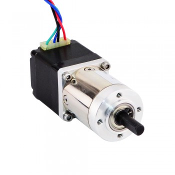 Motor paso a paso con engranaje Nema 11 bipolar longitud 31 mm 7 Ncm con caja de cambios planetaria 14:1