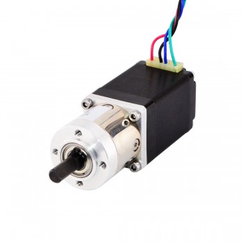 Motor de engranajes paso a paso Nema 11 motorreductor bipolar longitud 45 mm 10 Ncm con caja de cambios planetaria 5: 1