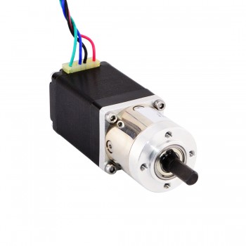 Motor de engranajes paso a paso Nema 11 motorreductor bipolar longitud 45 mm 10 Ncm con caja de cambios planetaria 5: 1