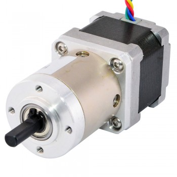 Motor paso a paso Nema 14 bipolar con caja de cambios planetaria 51:1 longitud 33 mm 18 Ncm