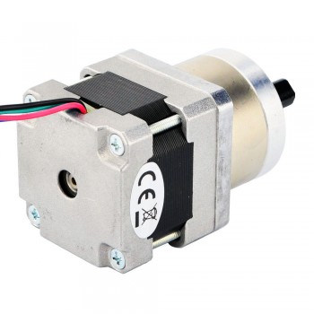 Motor paso a paso Nema 16 bipolar con caja de cambios planetaria 5:1 longitud 33 mm 22 Ncm 9 V