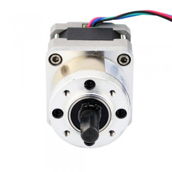 Motor paso a paso Nema 16 bipolar con caja de cambios planetaria 5:1 longitud 33 mm 22 Ncm 9 V