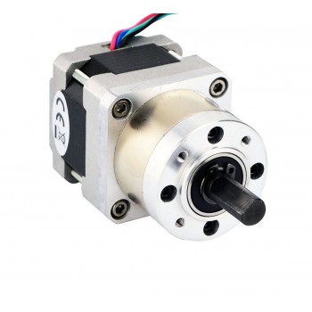 Motor paso a paso Nema 16 bipolar con caja de cambios planetaria 5:1 longitud 33 mm 22 Ncm 9 V