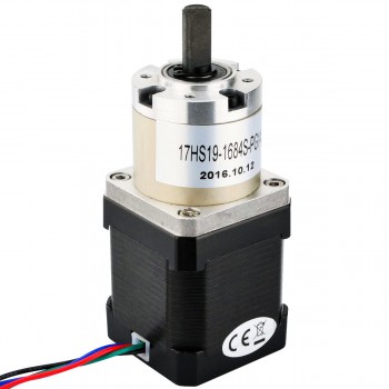 Motor paso a paso Nema 17 bipolar con caja de cambios planetaria 14:1 longitud 48 mm 44 Ncm 1,68 A 2,8 V