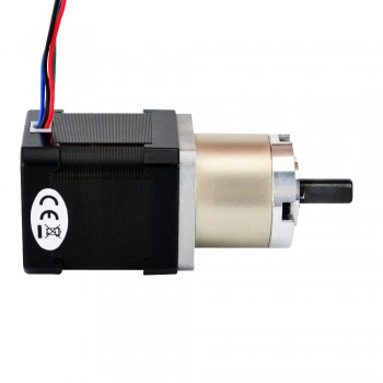 Motor paso a paso Nema 17 bipolar con caja de cambios planetaria 19:1 longitud 48 mm 44 Ncm 1,68 A 2,8V