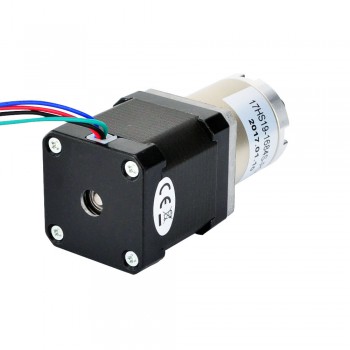 Motor paso a paso Nema 17 bipolar con caja de cambios planetaria 51: 1 longitud 48 mm 44 Ncm 1.68A 2.8V