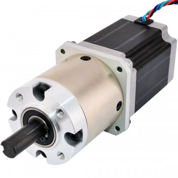 Motor paso a paso Nema 23 bipolar con caja de cambios planetaria 15:1 longitud 76 mm 1,89 Nm 0,42 grados 2,8 A 3,2 V