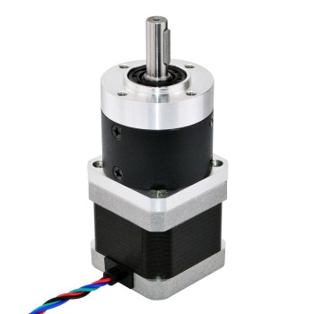 Motor paso a paso Nema 17 con caja de cambios planetaria de alta precisión 3:1 longitud 39 mm 39 Ncm 1,68 A 2,7V