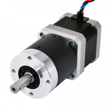 Motor paso a paso Nema 17 con caja de cambios planetaria de alta precisión 15:1 longitud 39 mm 39 Ncm 1,68 A 2,7V