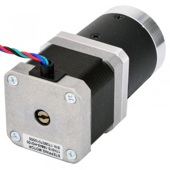 Motor paso a paso Nema 17  con caja de cambios planetaria de alta precisión 100: 1 longitud 39 mm 39 Ncm 1.68A 2.7V