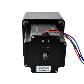 Motor paso a paso Nema 34 longitud bipolar 97 mm con caja de engranajes rectos 9:1 0,2 grados 4,5 Nm 4,0 A 2,4 V