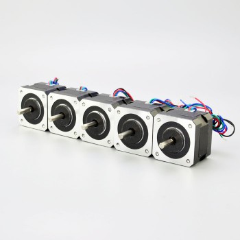 5 Piezas Nema 17 Motor paso a paso Bipolar 1,8 grados 26Ncm 0,4A 12V 42x42x34mm 4 cables