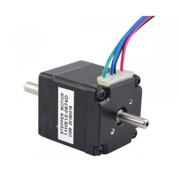 Motor paso a paso Nema 11 de doble eje bipolar 1,8 grados 7 Ncm 0,67A 3,75V 28x28x31,5mm 4 cables