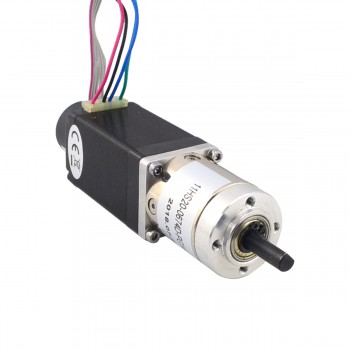 Paso a paso con engranajes de bucle cerrado Nema 11 1,8 grados 0,14 Nm con caja de cambios planetaria 14:1 y codificador 300CPR