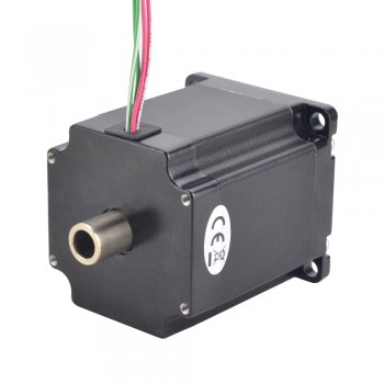 Nema 23 Motor paso a paso bipolar 1.8 grados 1.45 Nm 2.0A eje doble 4 cables eje hueco