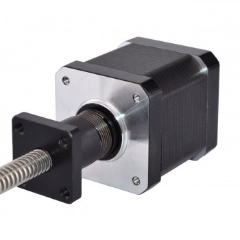 Motor paso a paso lineal externo Nema 17 1,8 grados, 2,8V 44 Ncm pila de 48mm 1,68A plomo 2mm/0,07874