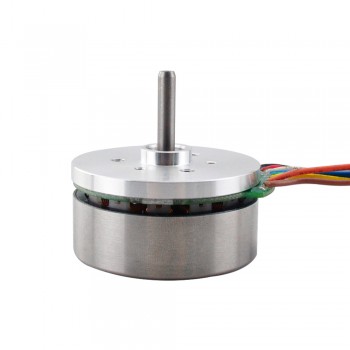 Motor de rotor externo 24V 5250RPM 0.084Nm 50W 2.6A Ф43.2x21.6mm Motor plano de CC sin escobillas