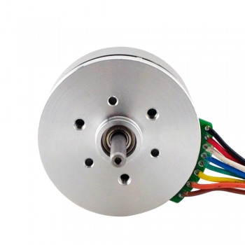 Motor de rotor externo 24V 5250RPM 0.084Nm 50W 2.6A Ф43.2x21.6mm Motor plano de CC sin escobillas