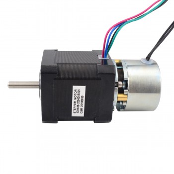 Motor paso a paso Nema 17 bipolar 1,8 grados 0,65 Nm 2 A 2,80 V con freno no excitado