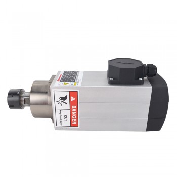 Motor de husillo cuadrado refrigerado por aire de 2.2KW220V 10A 18000RPM 300Hz ER25 Collet CNC VFD Motor de husillo de CA