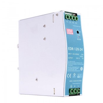 MeanWell EDR-120-24 Fuente de alimentación conmutada 120W 24VCC 5A 115/230VCA Fuente de alimentación de riel DIN