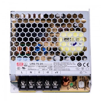 Meanwell LRS-75-24 Fuente de alimentación CNC 75W 24VCC 3,2A 115/230VCA Fuente de alimentación conmutada cerrada