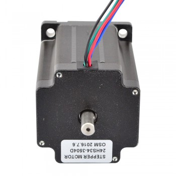 Motor paso a paso Nema 24 de doble eje Bipolar 1,8 grados 3,1 Nm 3,5 A 3,85 V 60 x 60 x 88 mm 4 cables