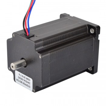 Motor paso a paso Nema 24 de doble eje Bipolar 1,8 grados 3,1 Nm 3,5 A 3,85 V 60 x 60 x 88 mm 4 cables