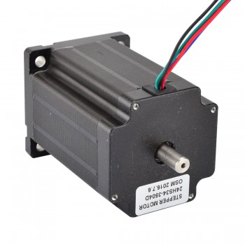 Motor paso a paso Nema 24 de doble eje Bipolar 1,8 grados 3,1 Nm 3,5 A 3,85 V 60 x 60 x 88 mm 4 cables