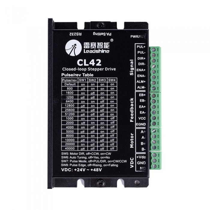 Controlador paso a paso de circuito cerrado Leadshine CL42 0~2.5A 24~48VDC para motor paso a paso Nema 17