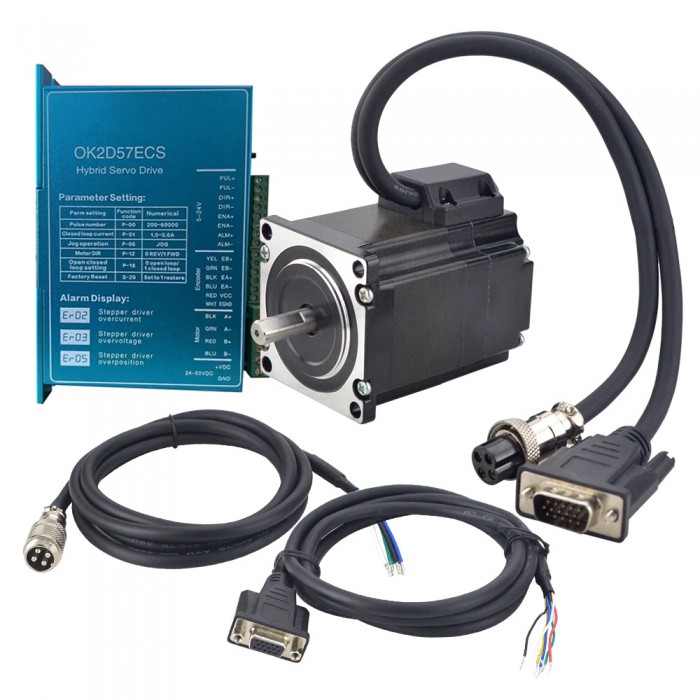 Kit CNC paso a paso de circuito cerrado de 1 eje YE Series 1,2 Nm 4A motor y controlador de circuito cerrado Nema 23
