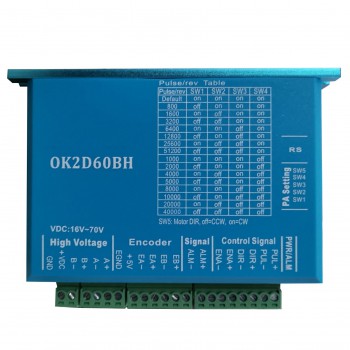 Controlador paso a paso de circuito cerrado 0~5.6A 16~70VDC para motor paso a paso Nema 23, Nema 24